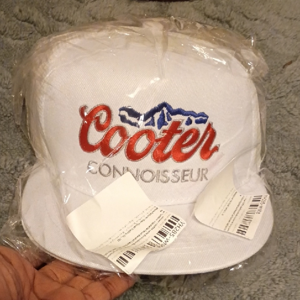 Cooter Connoisseur White Embroidered Snapback Hat